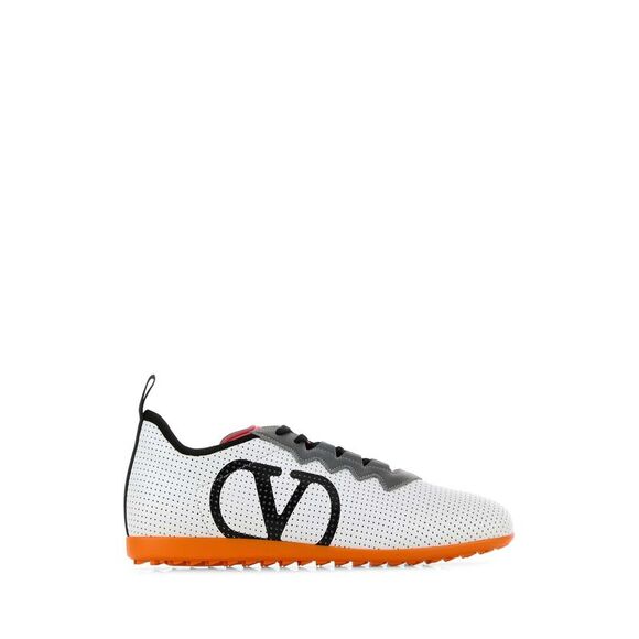 Valentino Garavani Men White Nappa Leather Chromathon Sneakers